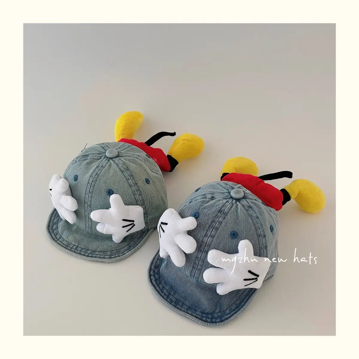 Baby Denim Mickey Cap Windproof Baseball Cap — feature 6