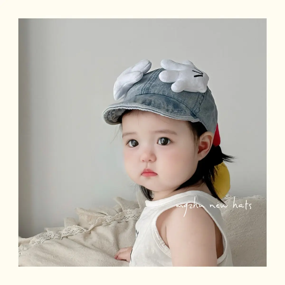 Baby Denim Mickey Cap Windproof Baseball Cap — feature 7