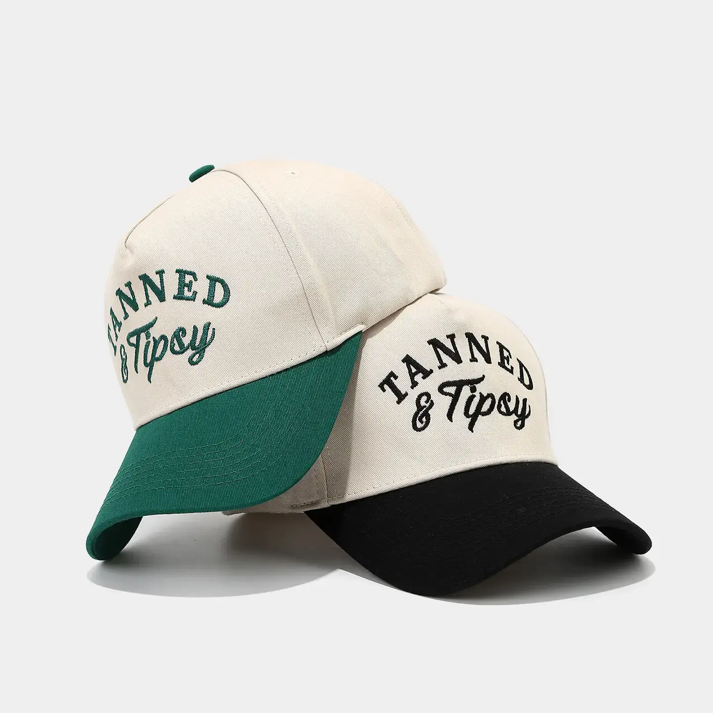 Tanned & Tipsy Red White Cap for Men Women