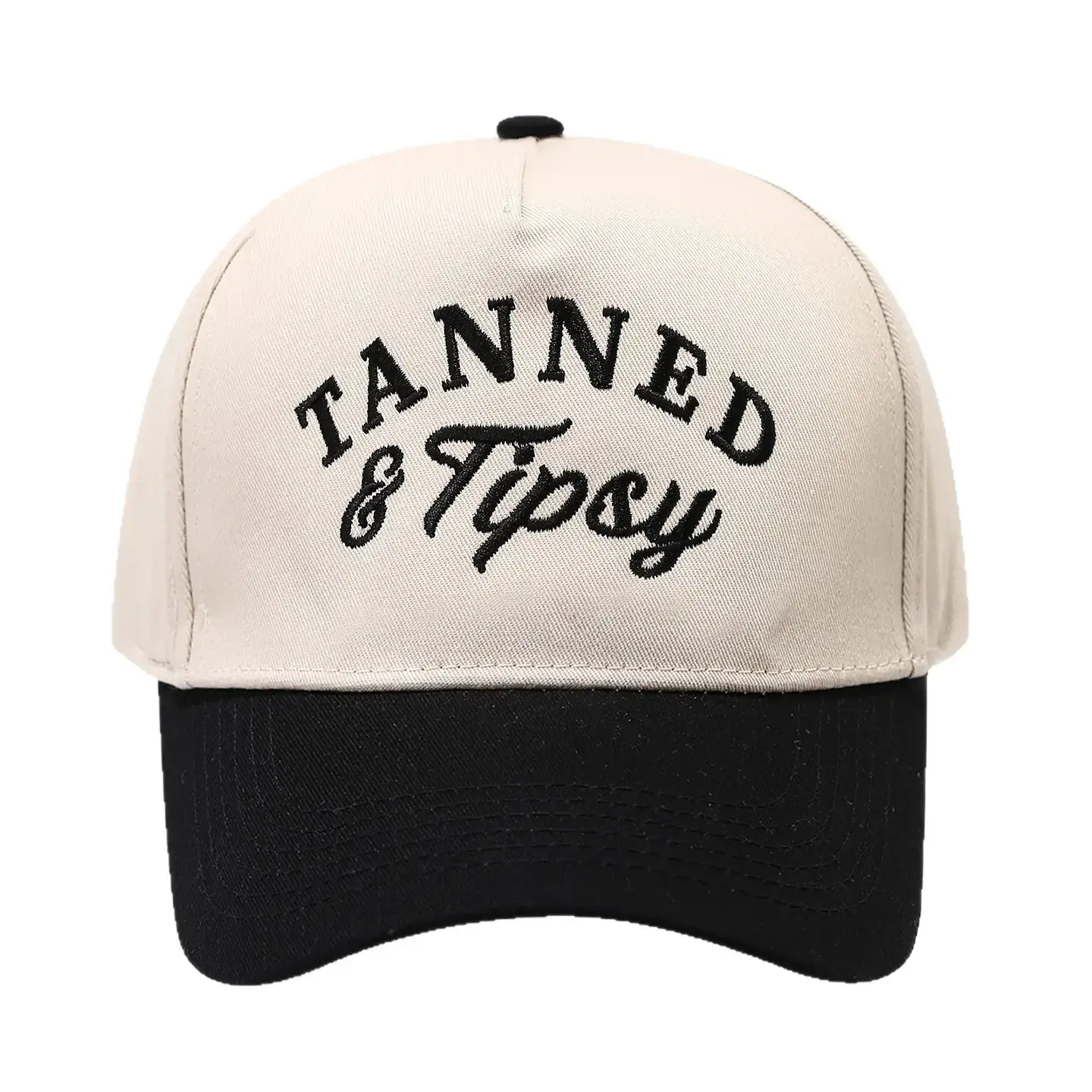 Tanned & Tipsy Red White Cap for Men Women