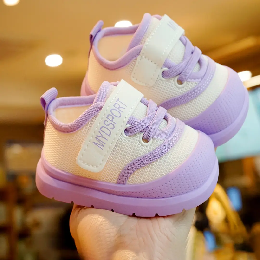 Toddler Shoes Spring & Fall New Beginner Baby Shoes 1-2 Years Old Baby Shoes Soft Sole Non-Slip Breathable Anti-Falling