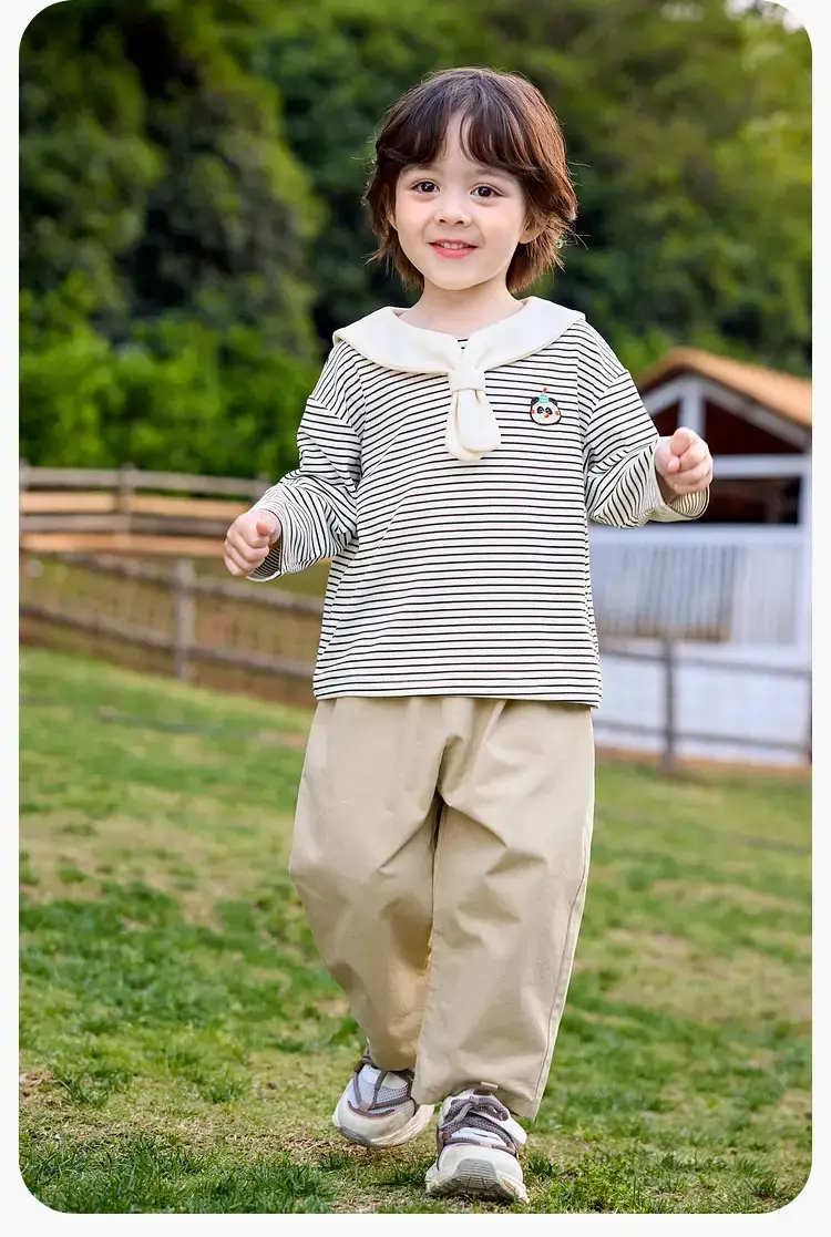 Duduia Boys T-Shirt Yellow Collar Spring — feature 13