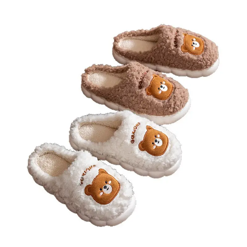 2025 Women Cotton Warm Cartoon Slippers Winter Fleece Lined - Image 9