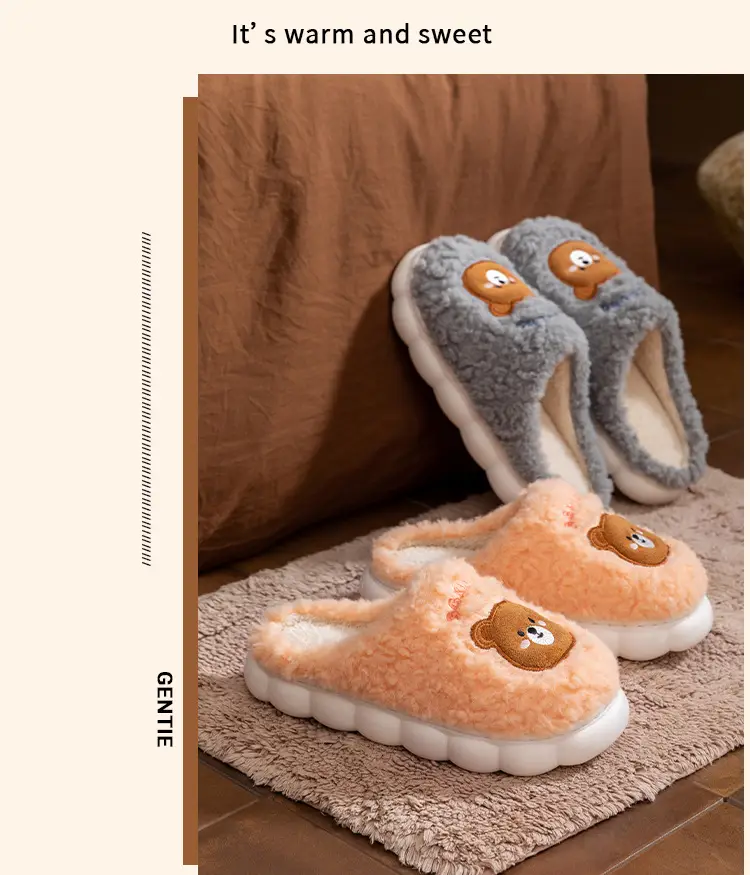 2025 Women Cotton Warm Cartoon Slippers Winter Fleece Lined — feature 17