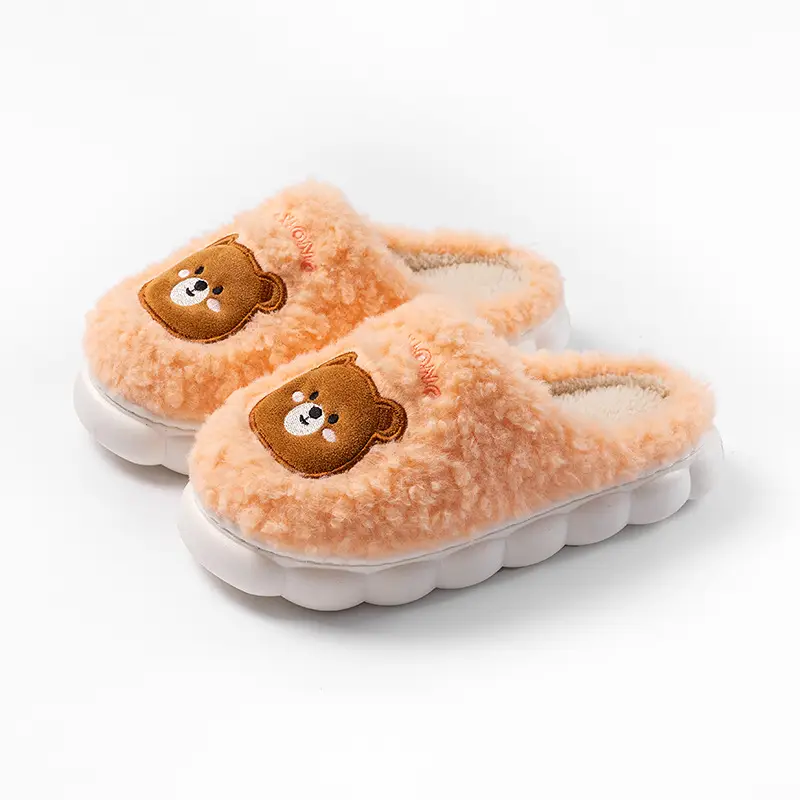 2025 Women Cotton Warm Cartoon Slippers Winter Fleece Lined - Image 3