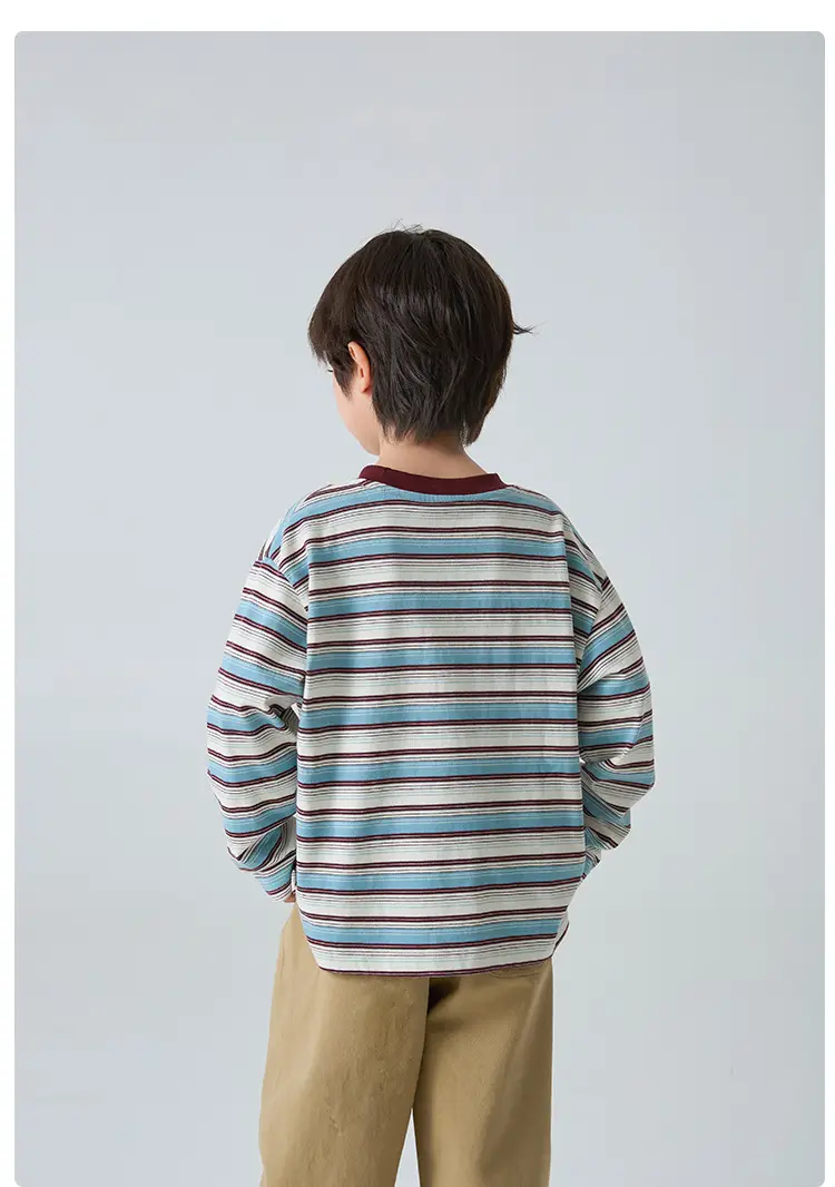 Haima Boys Striped Long Sleeve T-Shirt Spring Outfit — feature 10