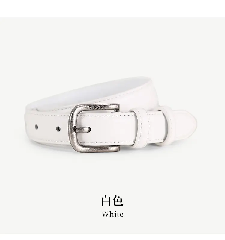 Women's Red Leather Belt with Silver Buckle — feature 20