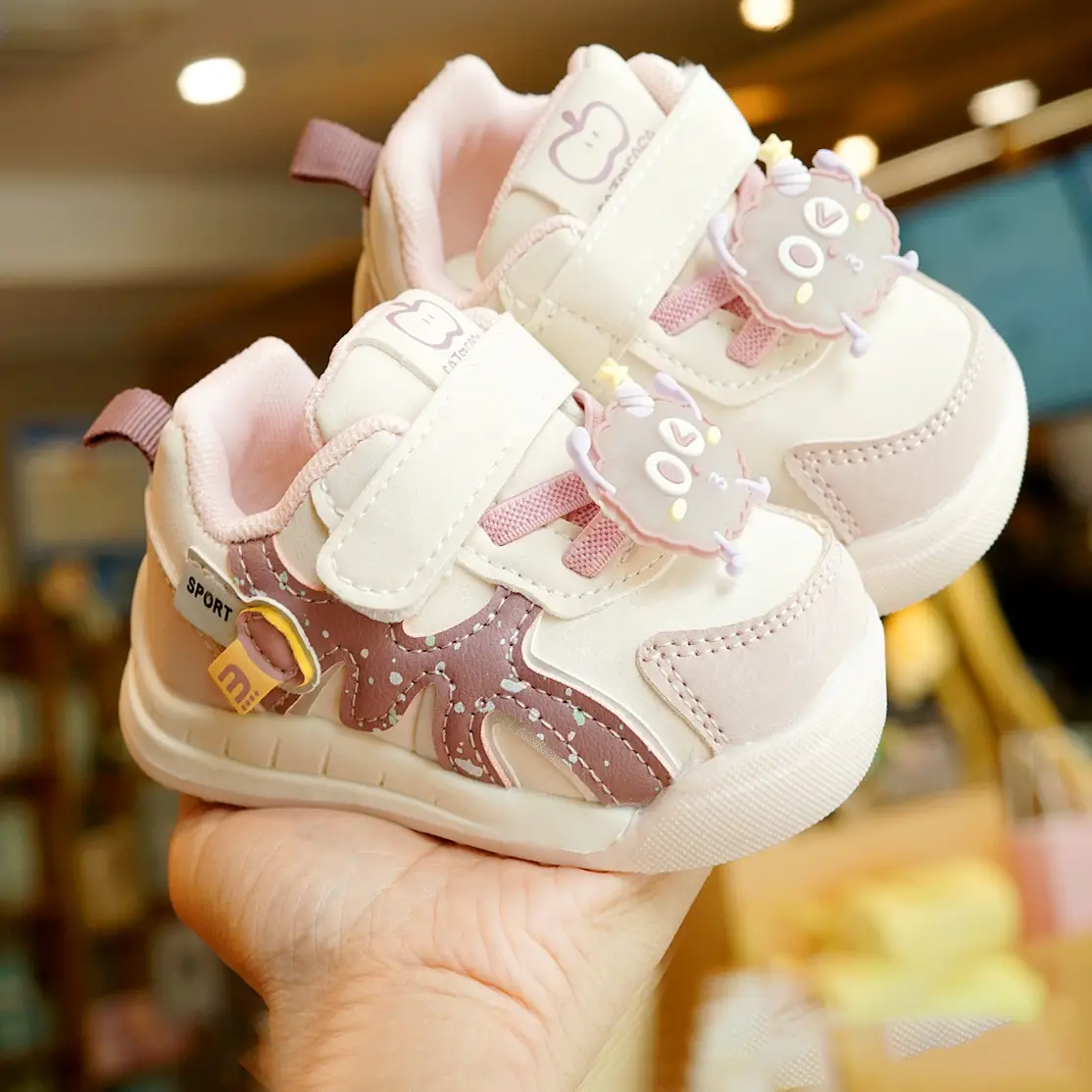 Cute Pink Sparkle Toddler Shoes for 1-2 Years