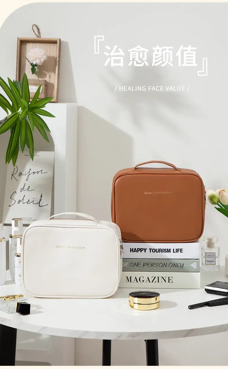 Women's Waterproof Travel Makeup Bag with Detachable Brushes — feature 14