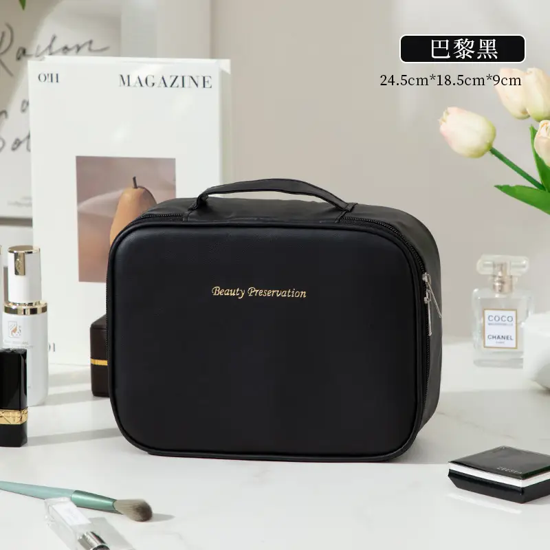 Women's Waterproof Travel Makeup Bag with Detachable Brushes