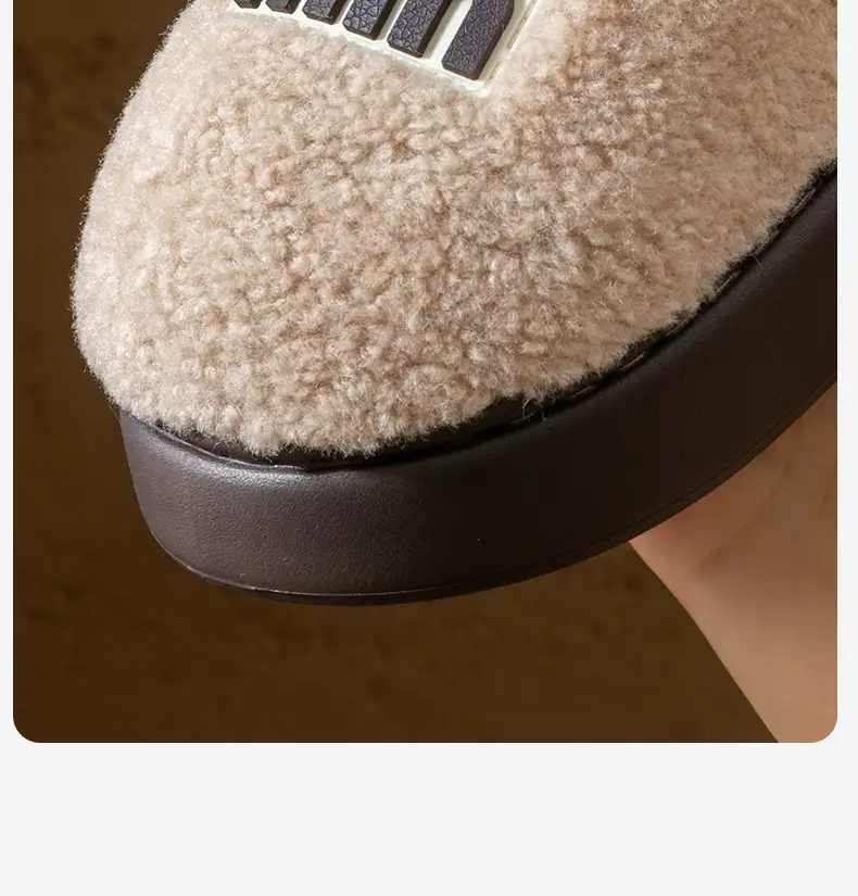 Women's Plush Slippers for Outdoor Wear, Direct from Manufacturer, Autumn and Winter Trendy Flat Lamb Wool Fashion Plush Closed-Toe Mules for Women — feature 16