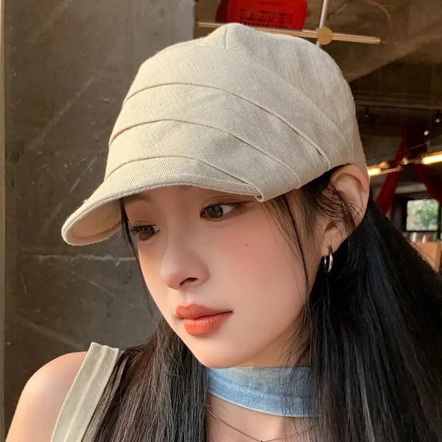 Japanese Style Duckbill Cap for Women Brown 2025 - Image 7