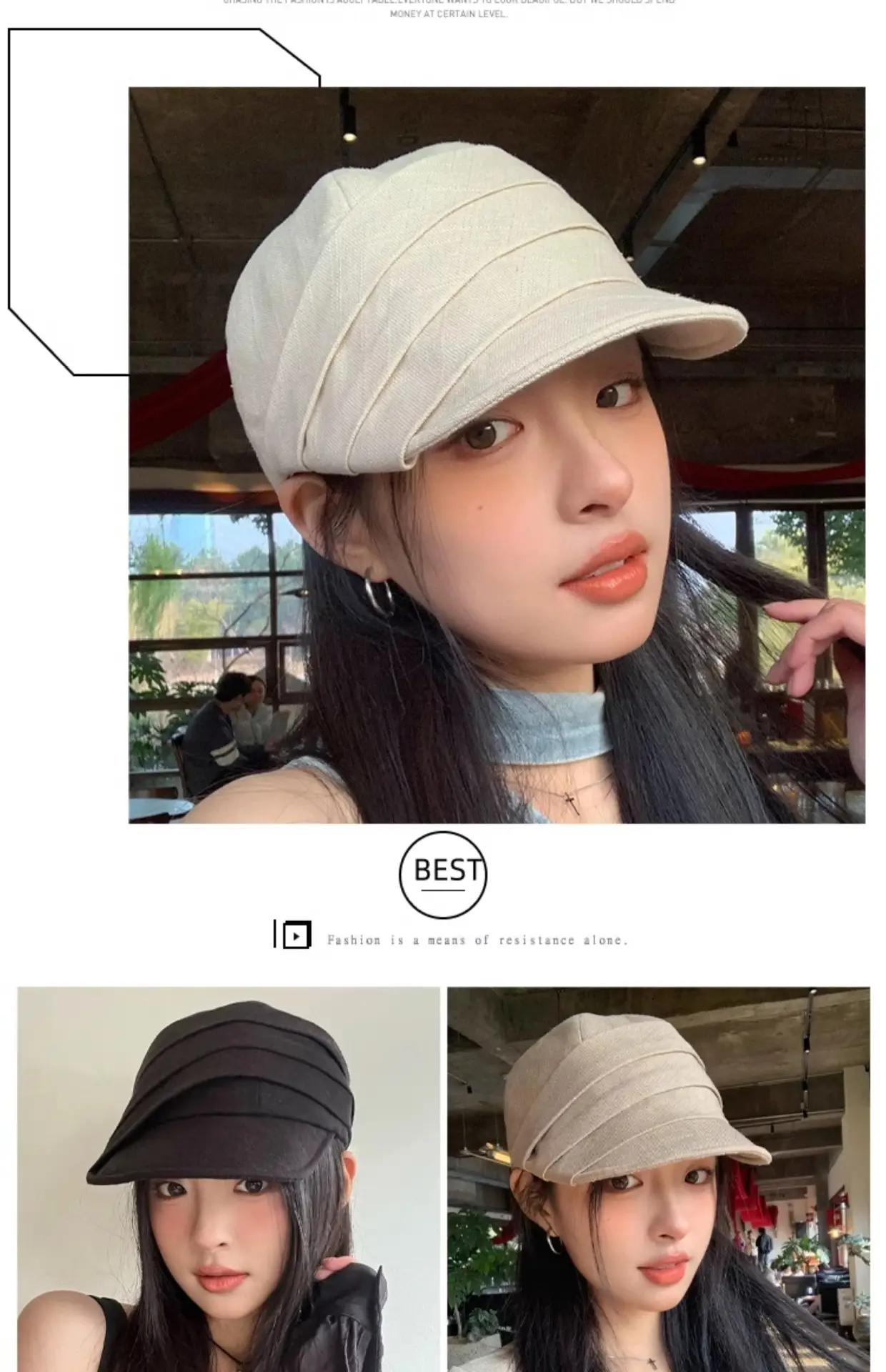 Japanese Style Duckbill Cap for Women Brown 2025 — feature 1