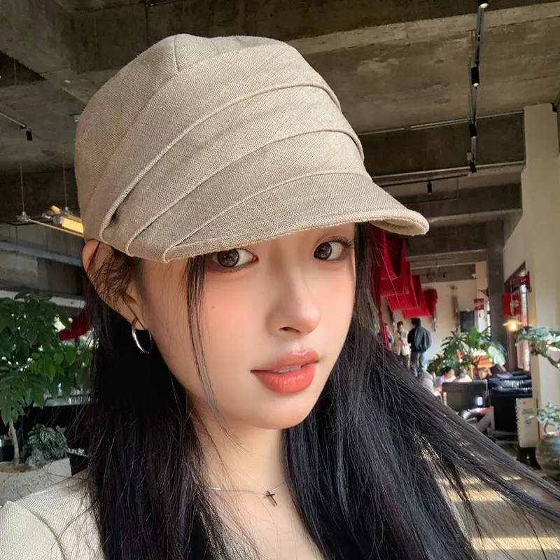 Japanese Style Duckbill Cap for Women Brown 2025 - Image 2