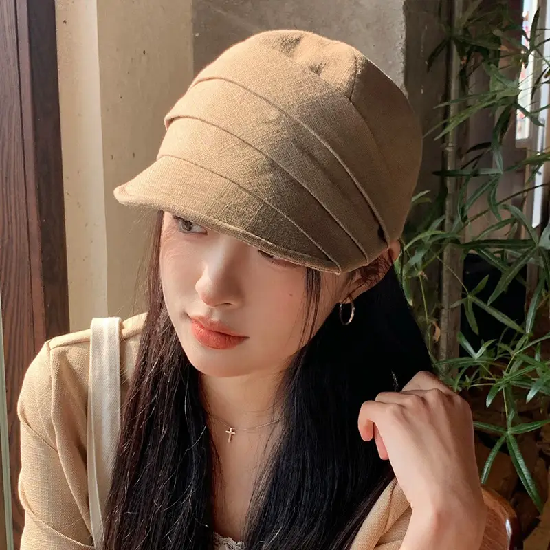 Japanese Style Duckbill Cap for Women Brown 2025 - Image 3