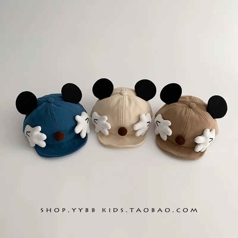 Cute Cartoon Baby Hats Blue Beige Brown Winter Windproof - Image 6
