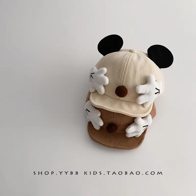 Cute Cartoon Baby Hats Blue Beige Brown Winter Windproof - Image 7