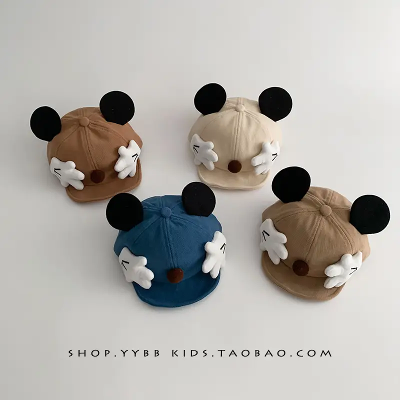 Cute Cartoon Baby Hats Blue Beige Brown Winter Windproof - Image 8