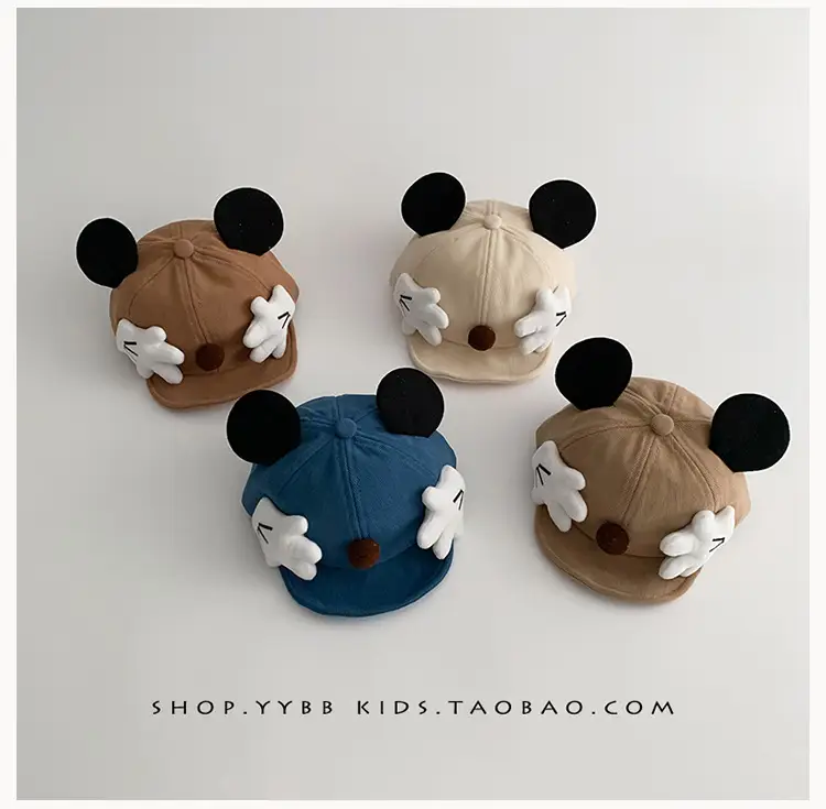 Cute Cartoon Baby Hats Blue Beige Brown Winter Windproof — feature 4