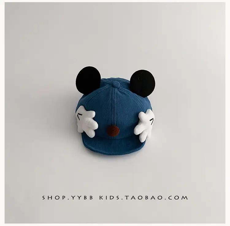 Cute Cartoon Baby Hats Blue Beige Brown Winter Windproof — feature 9