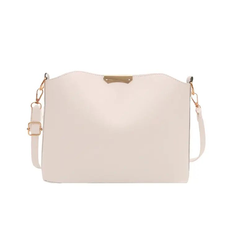 Women's Beige Iron-Edged Bucket Bag 2025