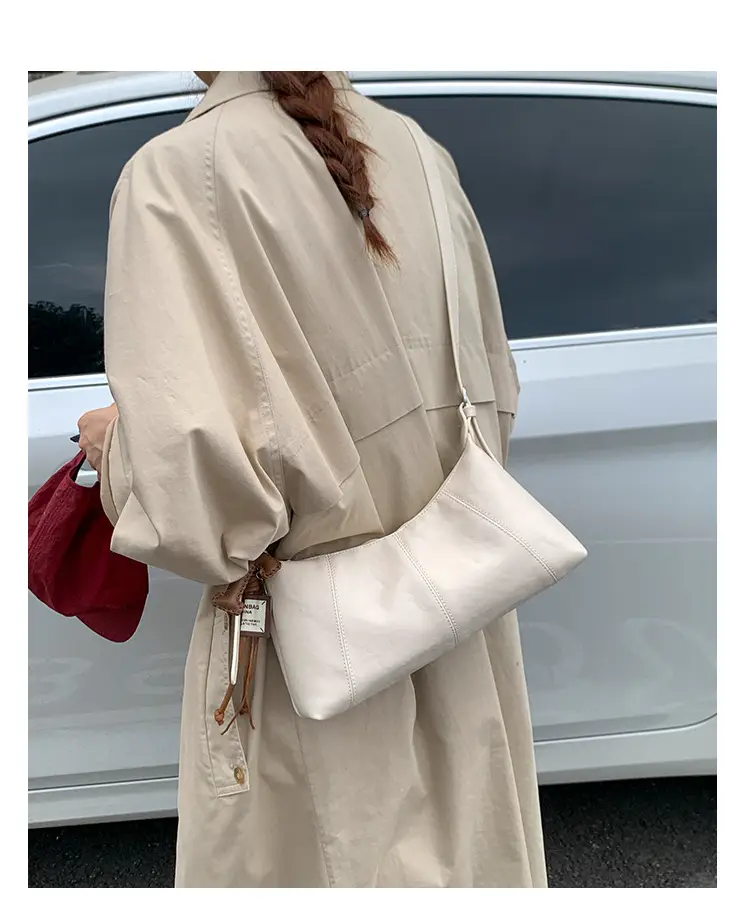 Women's Yellow Leather Crossbody Bag with Tassel — feature 20