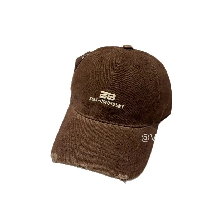 Women Red Embroidered Baseball Cap Wide Brim - Image 14