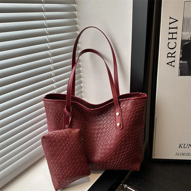 Women Woven Retro Tote Bag Large Capacity Summer Commuter Bag - Image 7