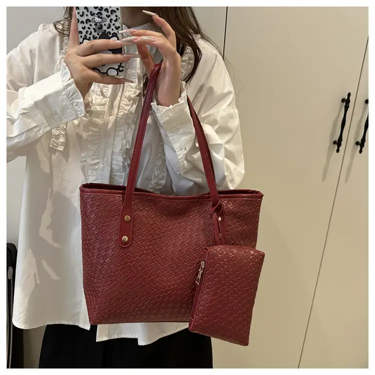Women Woven Retro Tote Bag Large Capacity Summer Commuter Bag — feature 14