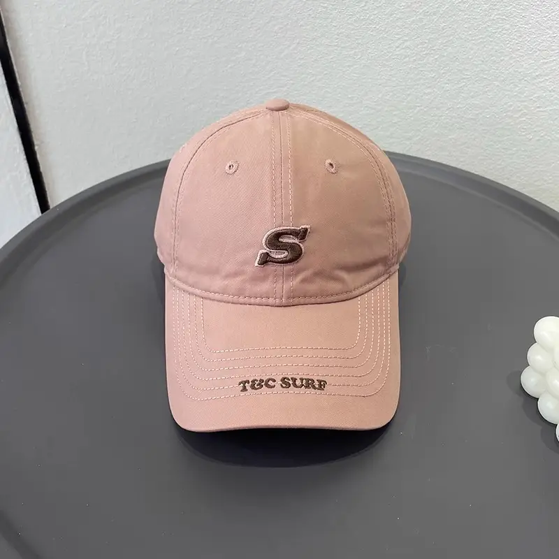 Women 3D Embroidered Baseball Cap Red Black Beige - Image 7