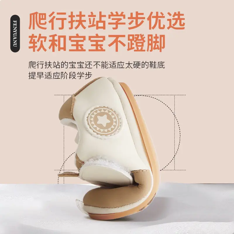 New 0 to 1 Year Old Baby Shoes Soft Sole Baby Toddler Shoes for Men 6-8-12 Months Infants and Girls Spring & Fall Models