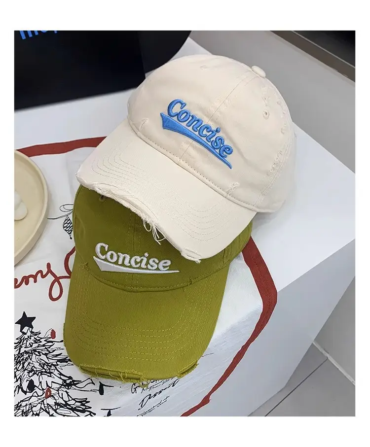 Women White Distressed Cap with "Sunrise" Embroidery — feature 12