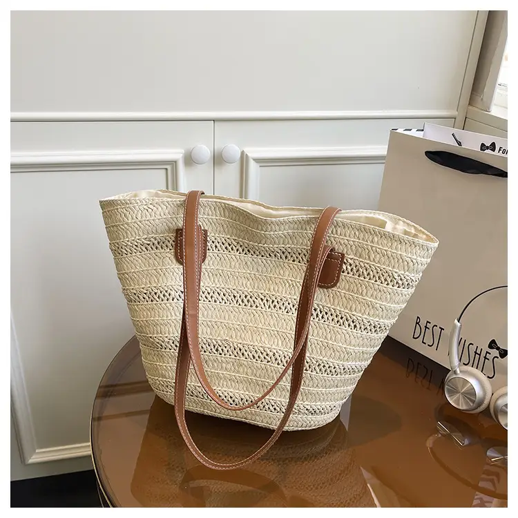 Women's Straw Shoulder Bag Large Capacity Beach Bag — feature 11
