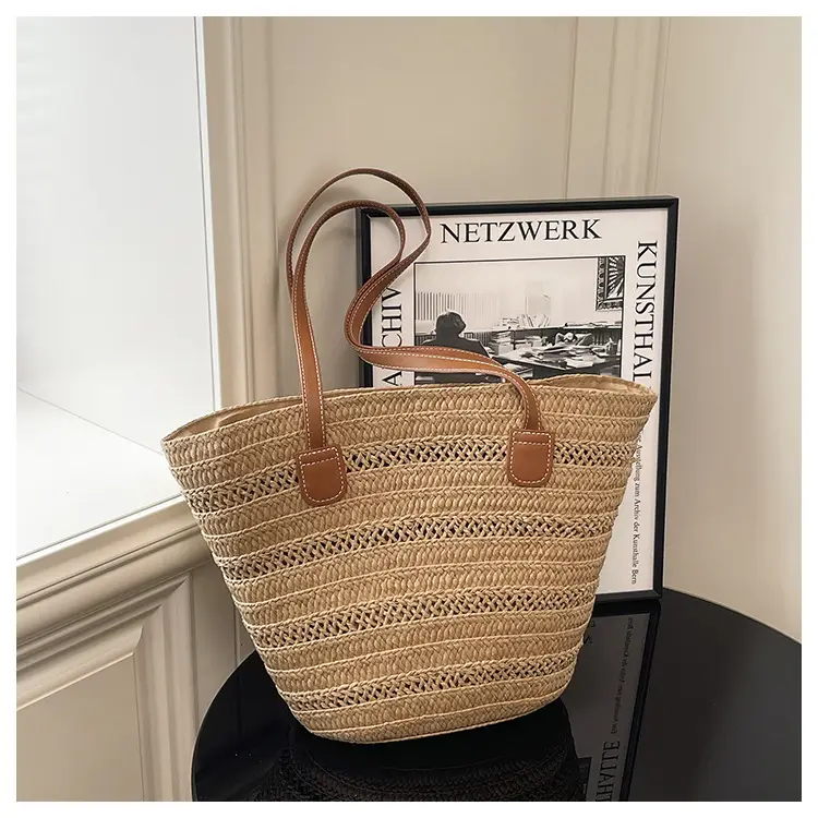 Women's Straw Shoulder Bag Large Capacity Beach Bag — feature 12