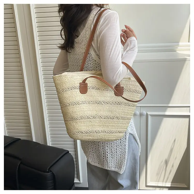 Women's Straw Shoulder Bag Large Capacity Beach Bag — feature 18
