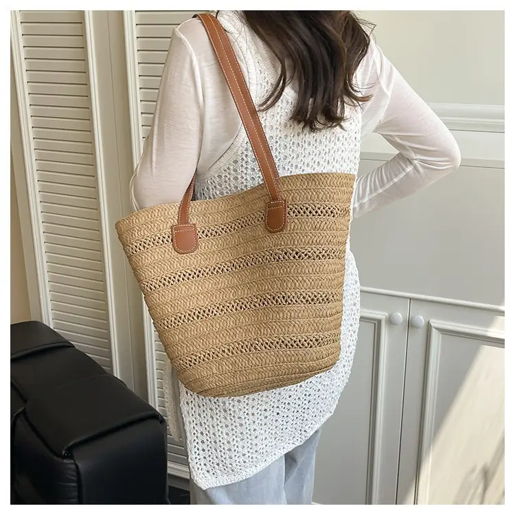 Women's Straw Shoulder Bag Large Capacity Beach Bag — feature 19