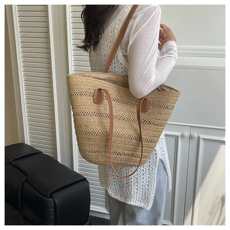 Women's Straw Shoulder Bag Large Capacity Beach Bag — feature 21