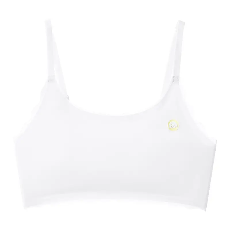 Breathable and Skin-Friendly Student Tube Top for Girls in Their Developmental Period, Comfortable Antibacterial Vest, Seamless Girls' Underwear