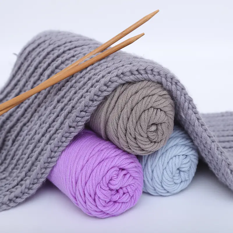 Wool Milk Cotton Thick Yarn Eight-Strand Scarf Thread Handmade Wool Ball Wholesale Scarf DIY Material Package Lover Cotton