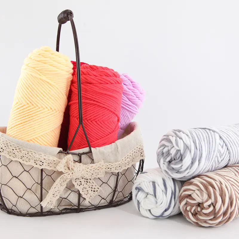 Wool Milk Cotton Thick Yarn Eight-Strand Scarf Thread Handmade Wool Ball Wholesale Scarf DIY Material Package Lover Cotton