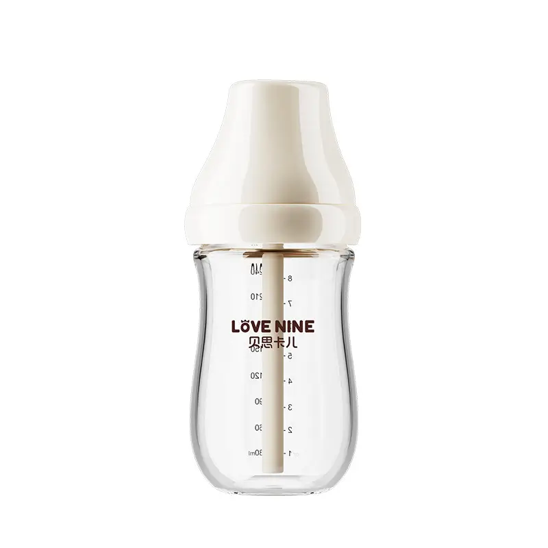 High Borosilicate Glass High Temperature Resistant Milk Bottle for Newborns 0-6 Months Anti-Flatulence Imitation Breast Milk Pacifier Baby Anti-Fall Factory