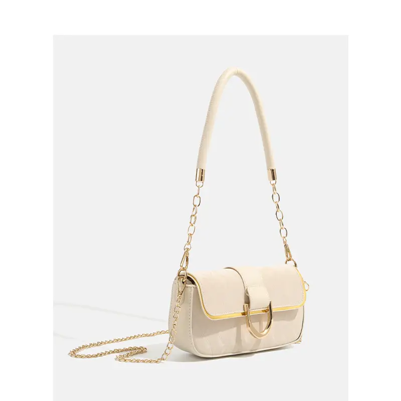 White Minimalist Chain Shoulder Bag 2026 - Image 6
