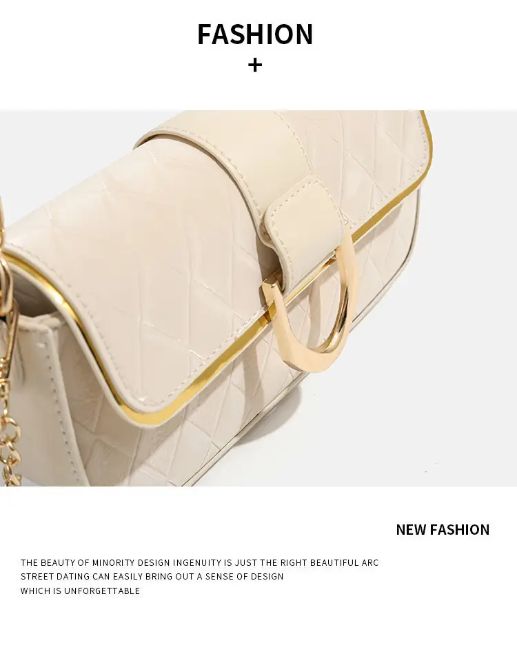 White Minimalist Chain Shoulder Bag 2026 — feature 13