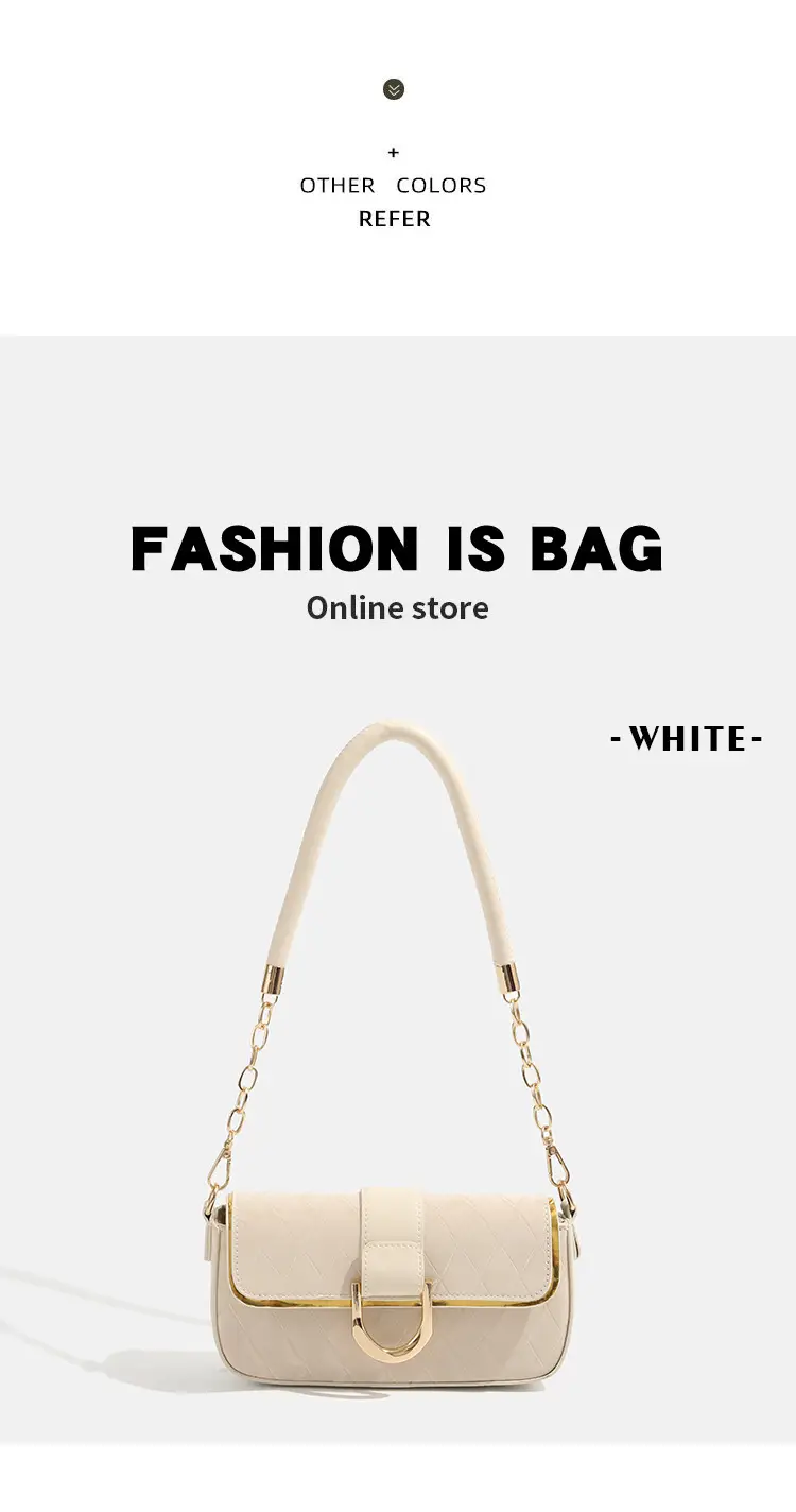White Minimalist Chain Shoulder Bag 2026 — feature 14