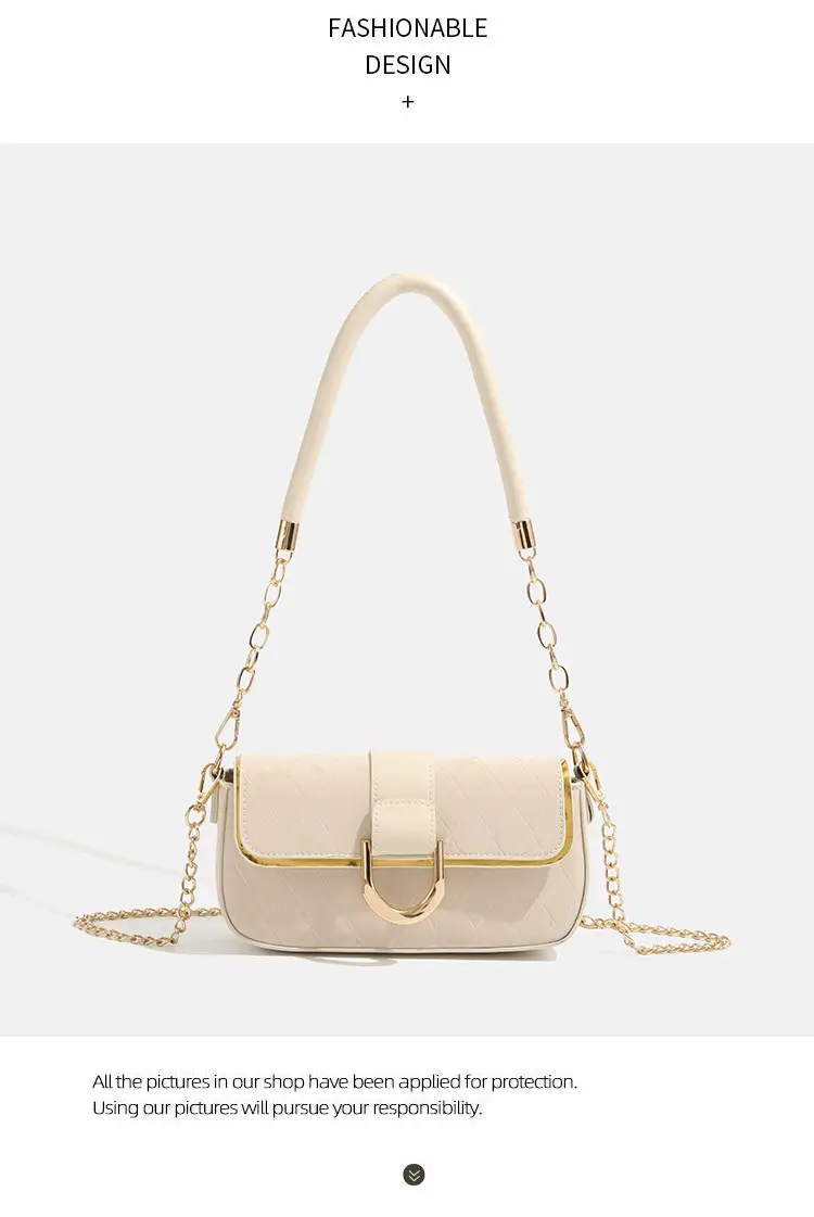 White Minimalist Chain Shoulder Bag 2026 — feature 17