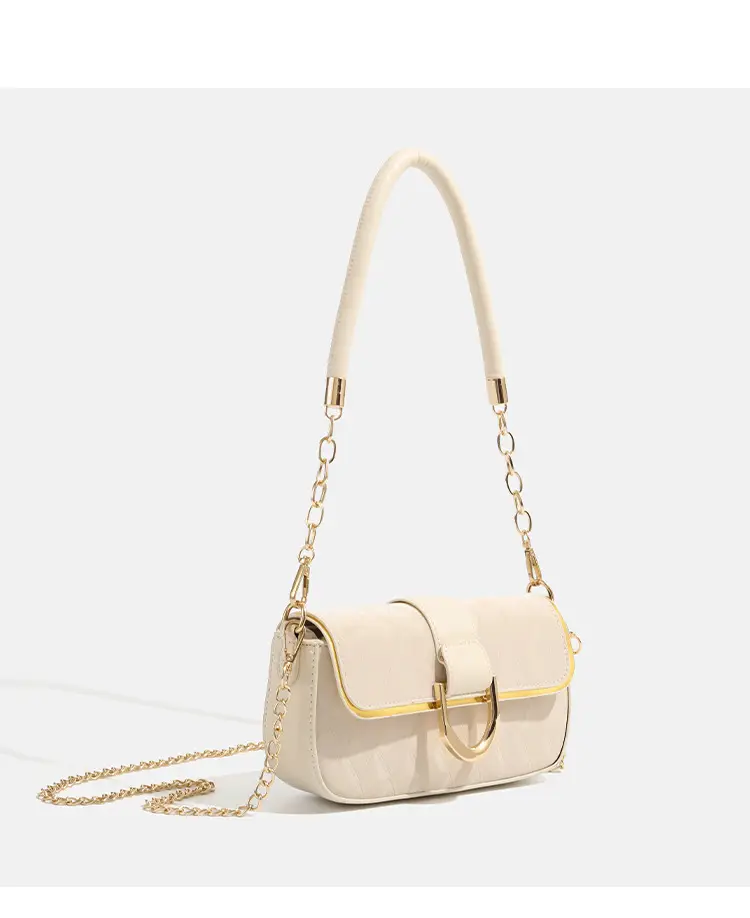 White Minimalist Chain Shoulder Bag 2026 — feature 18
