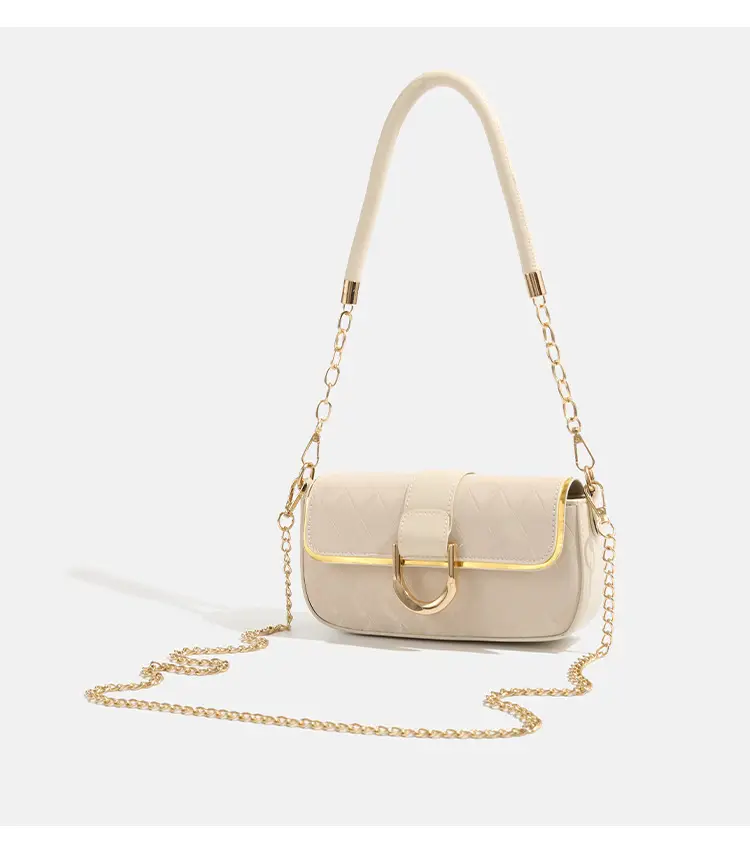 White Minimalist Chain Shoulder Bag 2026 — feature 19