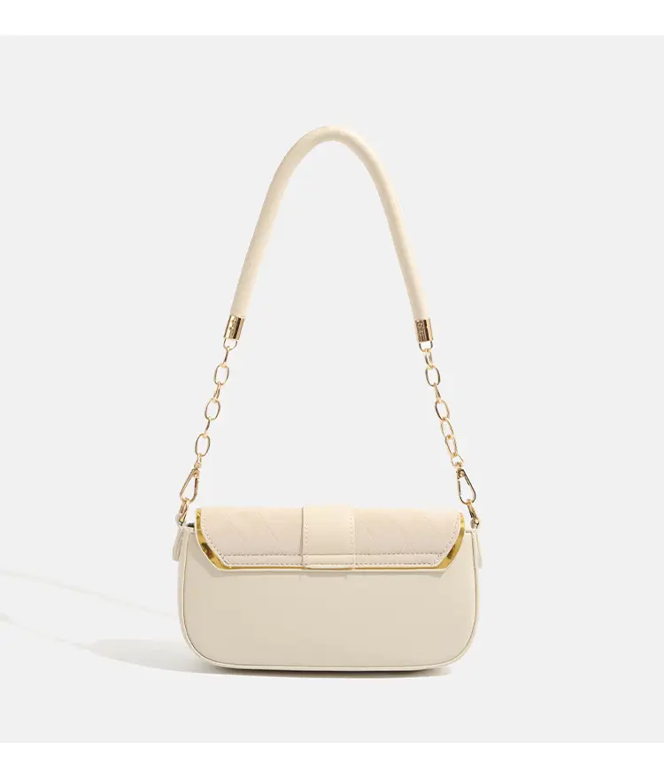 White Minimalist Chain Shoulder Bag 2026 — feature 20