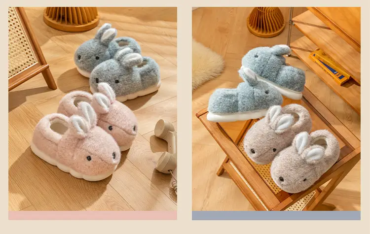 Women's Pink Rabbit Maternity Slippers Cotton Warm Indoor — feature 19