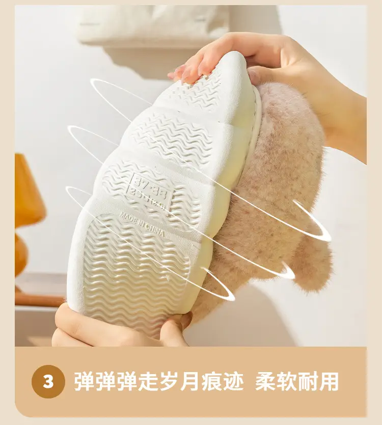 Women's Pink Rabbit Maternity Slippers Cotton Warm Indoor — feature 9